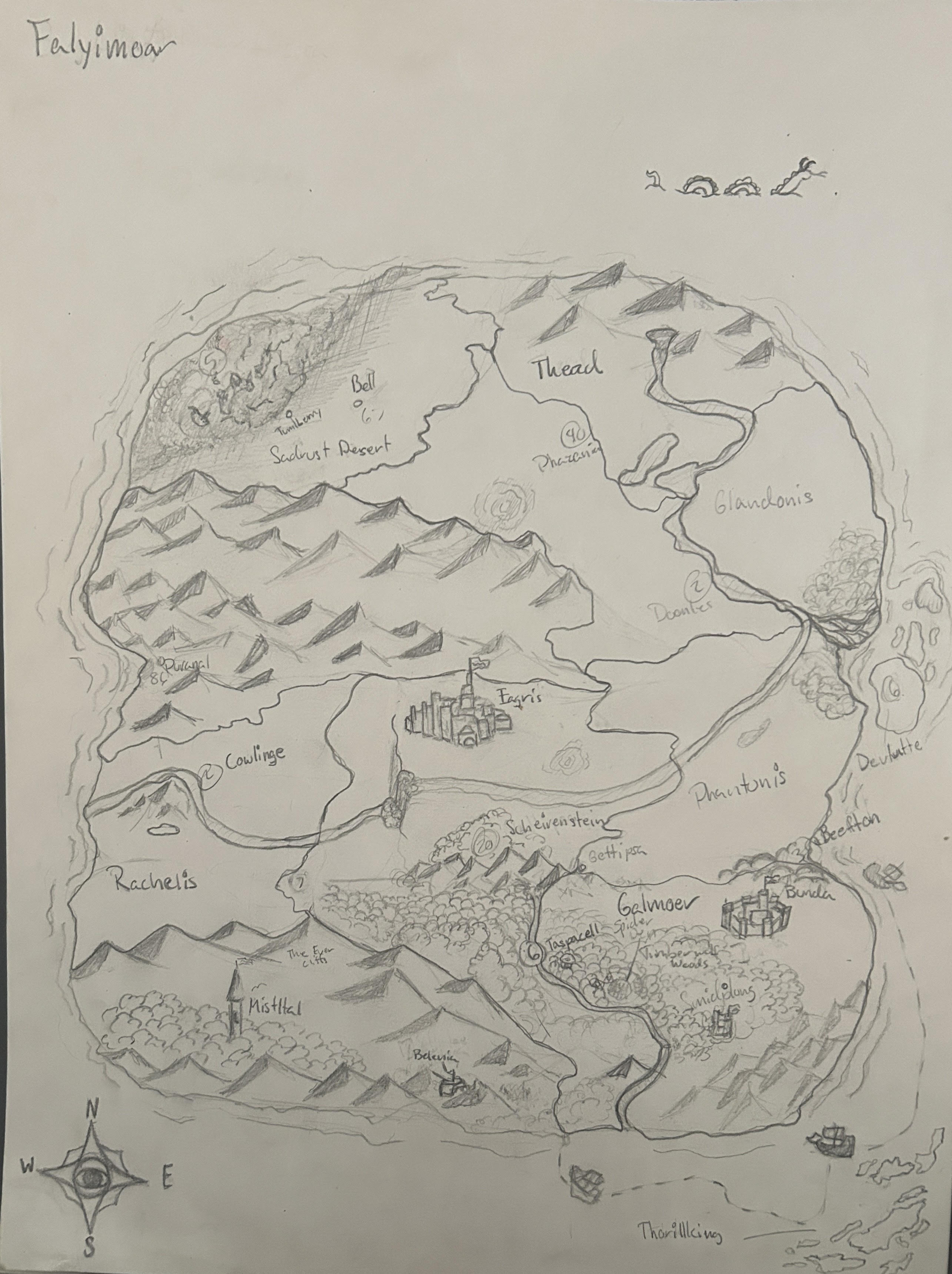 Map of the Continent Falyimoar